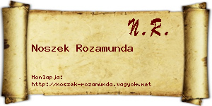 Noszek Rozamunda névjegykártya